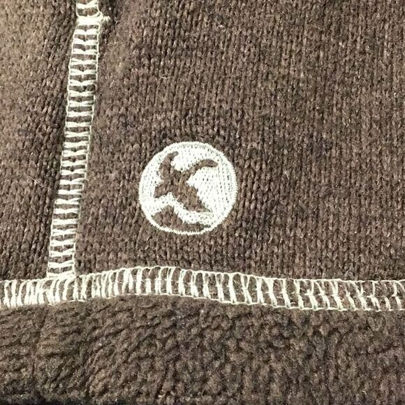 Guide Series Olive Brown 1/2 Snap Hooded Knit Fleece Pullover - Picture 12 of 16